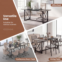 6FT Conference Table with Power Outlets Seats 6-8 People for Office-Natural
