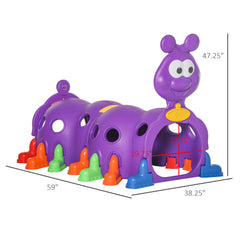 Caterpillar Design Tunnel for Kids to Crawl Through, for 3-6 Years, Multicolour