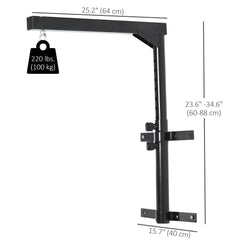 220lbs Wall Mounted Punching Bag Hanger, Adjustable Height Punching Bag Holder for Boxing and MMA Training