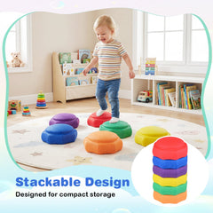 6-Piece Stepping Stones for Kids for Sensory Play and Coordination