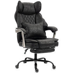 Executive Office Chair, Leathaire Big and Tall Office Chair 400 lbs with Wide Seat, Reclining, Lumbar Support, Black
