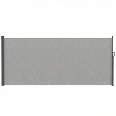 Retractable Side Awning, 165" x 73" Outdoor Privacy Screen, Water-Resistant, UV 50+, Light Grey