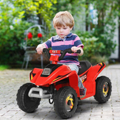 6V Kids Electric Ride On ATV Quad with Forward and Reverse and 66 lb Capacity, Red