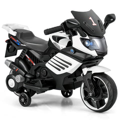 6V Kids Ride On Motorcycle with Anti Slip Wheels and Five Surface Range, White