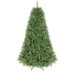 6 FT Artificial Christmas Tree, Unlit Hinged Xmas Tree with 1430 Branch Tips and Metal Base