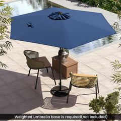 7.5 feet Outdoor Patio Heavy Duty Market Umbrella with Push Button Tilt-Navy