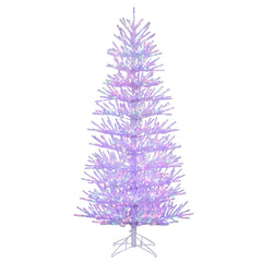 7 FT White Coral Branch Christmas Tree with 923 Colour Changing RGB LEDs, 17 Effects and Remote