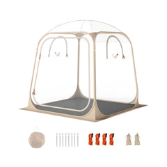 7 x 7 FT Pop Up Sports Tent Clear Bubble Tent All-Weather Waterproof Pod with Sealed Floor