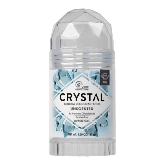 Crystal Mineral Deodorant Stick Travel Size, 40 g – Aluminum-Free, Unscented Natural Deodorant, 24-Hour Odour Protection, No Stains, Vegan & Cruelty-Free