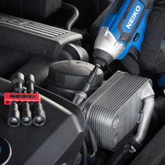 Neiko 10191A Impact Ready Magnetic Nut Driver | 6 Piece | MM | 8 to 14 mm | 2-9/16β Length | Cr-V, Metric,Master Kit