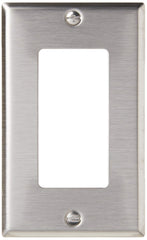 Leviton Decora/GFCI Wallplate, 1-Gang, 84401-040, Stainless Steel