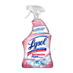 LYSOL Bathroom Foam Cleaner Trigger Spray, Disinfectant Formula Kills 99.9% of Germs, Removes Tough Soap Scum & Lime Scale, Cleans to a Brilliant Shine with Summer Fresh Scent, 950 mL