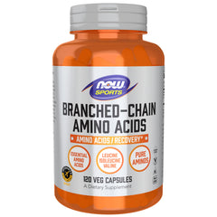 NOW Sports, Branched Chain Amino Acids, With Leucine, Isoleucine and Valine, 120 Veg Capsules