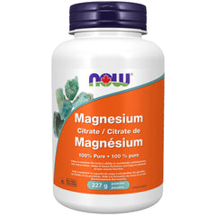 NOW Supplements, Magnesium Citrate Pure Powder, Enzyme Function*, Nervous System Support, 227g