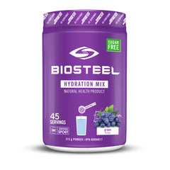 BioSteel Hydration Mix, Great Tasting Hydration with Zero Sugar, and No Artificial Flavours or Preservatives, Grape Flavour, 45 Servings per Tub
