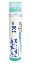Boiron Caulophyllum thalictroides 200ch,Homeopathic medicine. Each tube contains 4 g (approximately 80 pellets)