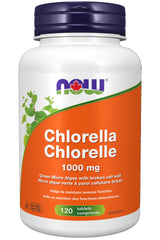 NOW Supplements, Chlorella 1000 mg with naturally occurring Chlorophyll, Beta-Carotene, mixed Carotenoids, Vitamin C, Iron and Protein, 120 Tablets