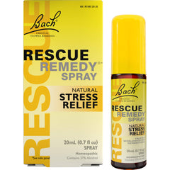Bach RESCUE REMEDY Spray 20mL, Natural Flower Essence, Vegan, Gluten and Sugar-Free
