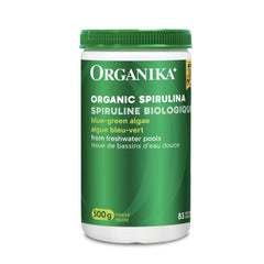 Organika Canadian-Made Certified Organic Spirulina Powder- Superfood, 3rd Party Tested, Pristine Sourcing, Vegan- 500g