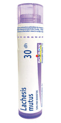 Boiron Lachesis mutus 30ch,Homeopathic medicine. Each tube contains 4 g (approximately 80 pellets)
