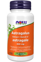 NOW Supplements, Astragalus Extract 500 mg (Standardized to 70% Polysaccharides), 90 Veg Capsules