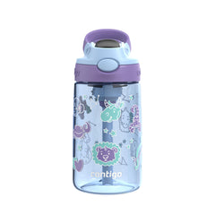 Contigo Kids Aubrey Straw Water Bottle with Leak-Proof Lid, BPA-Free Plastic, Dishwasher Safe, Periwinkle Amethyst Zodiac, 14 oz (414 mL)
