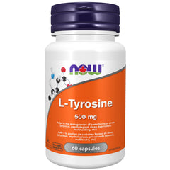 NOW Supplements, L-Tyrosine 500mg, Stress Management Support, 60 Capsules
