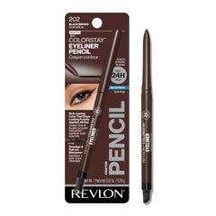 Revlon ColorStay Pencil Waterproof Eyeliner, Smudge-Proof, Eye Makeup with Built-In Sharpener, Packaging May Vary, 202 Black Brown, 0.01 oz