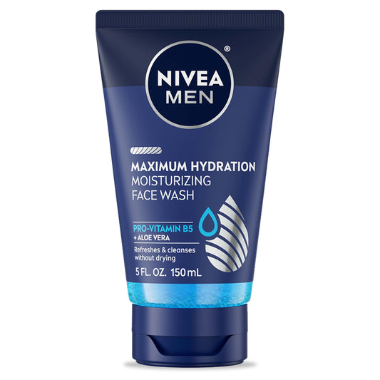 NIVEA MEN Protect & Care Refreshing Face Wash, Men’s Face Cleanser with Pro-Vitamin B5 & Aloe Vera, Moisturizing Men's Face Wash, No Drying Alcohol, Dermatologically-Tested Skin Care, 150mL