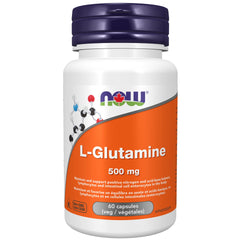 NOW Supplements, L-Glutamine 500mg, 60 Vegetable Capsules