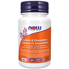 NOW Supplements, Lutein & Zeaxanthin with 25 mg Lutein and 5 mg Zeaxanthin, 60 Softgels