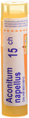 Boiron Aconitum napellus 15ch,Homeopathic medicine. Each tube contains 4 g (approximately 80 pellets)