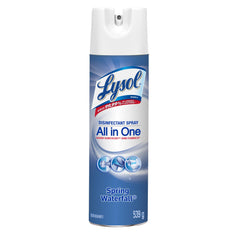 Lysol Disinfectant Spray, All in One, Spring Waterfall, Disinfect and Eliminate Odours on Hard Surfaces and Fabrics, Kills 99.99% of Viruses & Bacteria, 539g