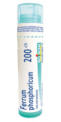 Boiron Ferrum phosphoricum 200ch,Homeopathic medicine. Each tube contains 4 g (approximately 80 pellets)