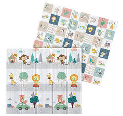 Lennox Furniture Foldable Play Mat, Thick Portable Mat Waterproof Reversible Double-Sided Kids Playmat Anti-Slip with Travel Bag (200X150X1CM)