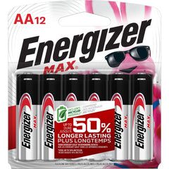 Energizer MAX AA Batteries (12 Pack), Double A Alkaline Batteries