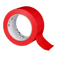 3M Vinyl Tape 764, General Purpose, 2 in x 36 yd, Red, 1 Roll, Light Traffic Floor Marking, Social Distancing, Color Coding, Safety, Bundling