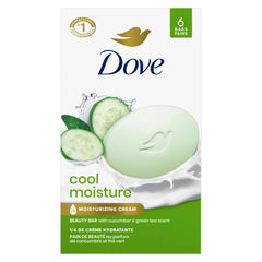 Dove Skin Care Beauty Bar For Softer Skin Cucumber and Green Tea More Moisturizing Than Bar Soap 106 g 6 count