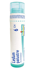 Boiron Ledum palustre 6ch,Homeopathic medicine. Each tube contains 4 g (approximately 80 pellets)