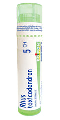 Boiron Rhus toxicodendron 5ch,Homeopathic medicine. Each tube contains 4 g (approximately 80 pellets)