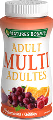 NATURE'S BOUNTY Adult Multi Gummies, Helps to Support Immune Function, Helps Development Of Bones & Teeth, Cherry, Grape & Orange Flavours, 187.5 g