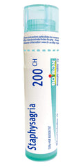 Boiron Staphysagria 200ch,Homeopathic medicine. Each tube contains 4 g (approximately 80 pellets)