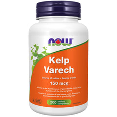 NOW Supplements, Kelp 150 mcg of Natural Iodine, Easier to Swallow Tablet, Super Green, 200 Tablets
