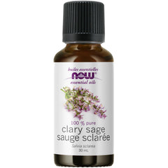 NOW Essential Oils, Clary Sage Oil, Focusing Aromatherapy Scent, Steam Distilled, 100% Pure, Vegan, Child Resistant Cap, 30mL