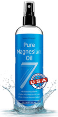 Seven Minerals Pure Magnesium Oil Spray, Big 12oz, USP Grade, Extra Strength, for Feet, Sleep, Muscle Pain & Cramps - Mined in The USA
