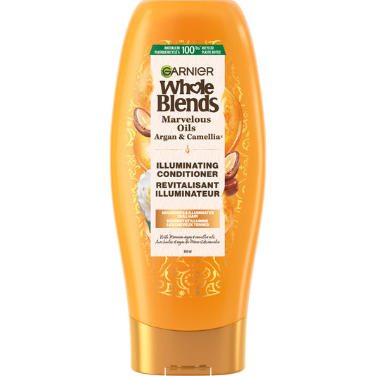 Garnier Whole Blends Illuminating Conditioner Moroccan Argan and Camellia Oils Extracts, 22 fl. oz.