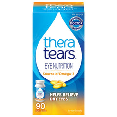 Thera Tears Nutrition Capsules for Dry Eyes - 90 Count - Eye Treatment With Omega-3