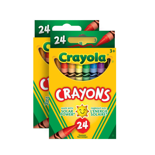 Crayola Crayons for Kids (2 Boxes), 24 Colours, Classroom Must Haves, Teacher School Supplies Essentials, Bulk Crayons for Toddlers