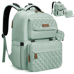Maelstrom Diaper Bag Backpack,29L-45L Expandable Large Baby Bag for 2 Kids/Twins with Removable Cross Body Bottle Bag for Mom/Dad,Stylish Nappy Bag Gift for Boys/Girl-Mothers Day Gifts-Mint Green
