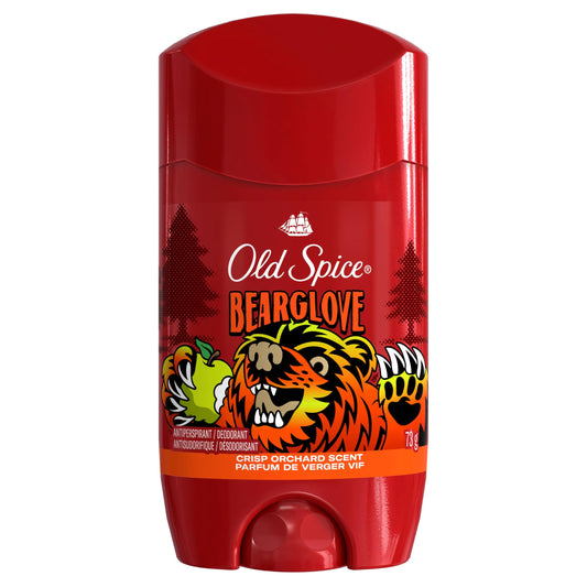 Old Spice Antiperspirant and Deodorant for Men, 24/7 Sweat and Odor Protection, Legendary Fragrance, Bearglove, Crisp Orchard Scent, 73 g